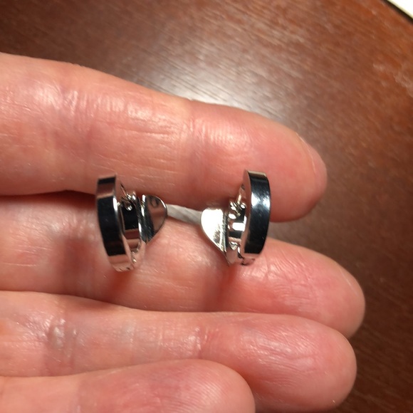 3/$25 NWT Sparkly Heart Hoop Earrings - Picture 5 of 5